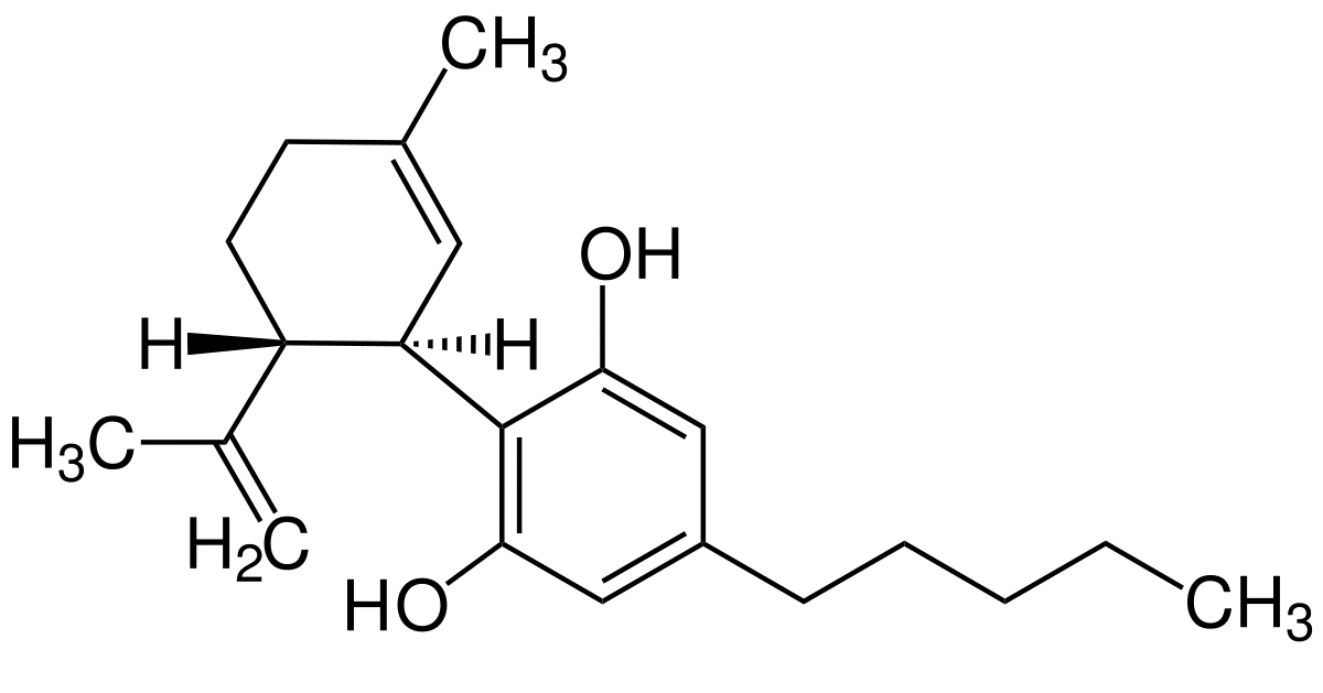 Molécule de CBD dans les fleurs de cannabis